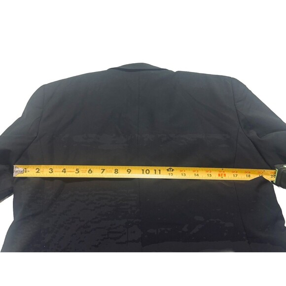 Express Tuxedo Suit Jacket 40 R Blazer Black Satin Accents Conscious Edit - Picture 5 of 6